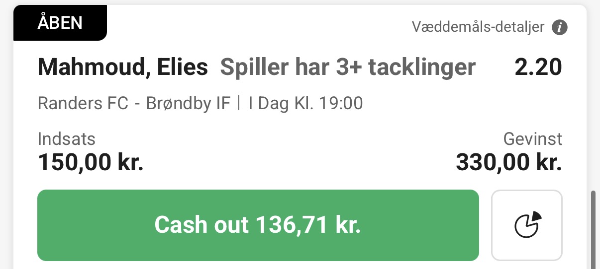 Elies Mahmoud laver 3 tacklinger spillet på expekt