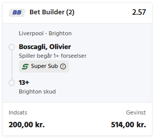 Liverpool brighton bb expekt