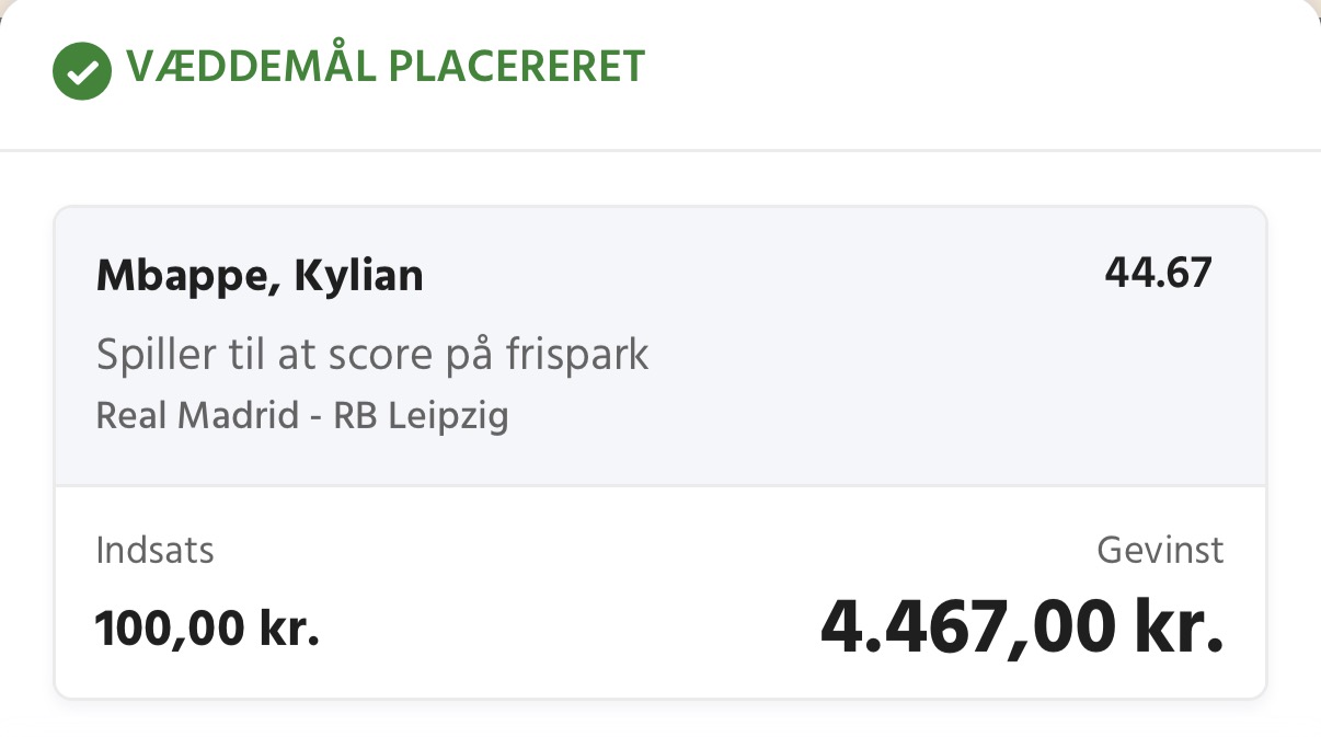 Mbappe frisparksmål